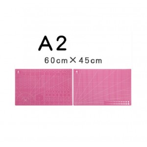 Коврик для резки двусторонний, 60 х 45 см (А2), цвет розовый